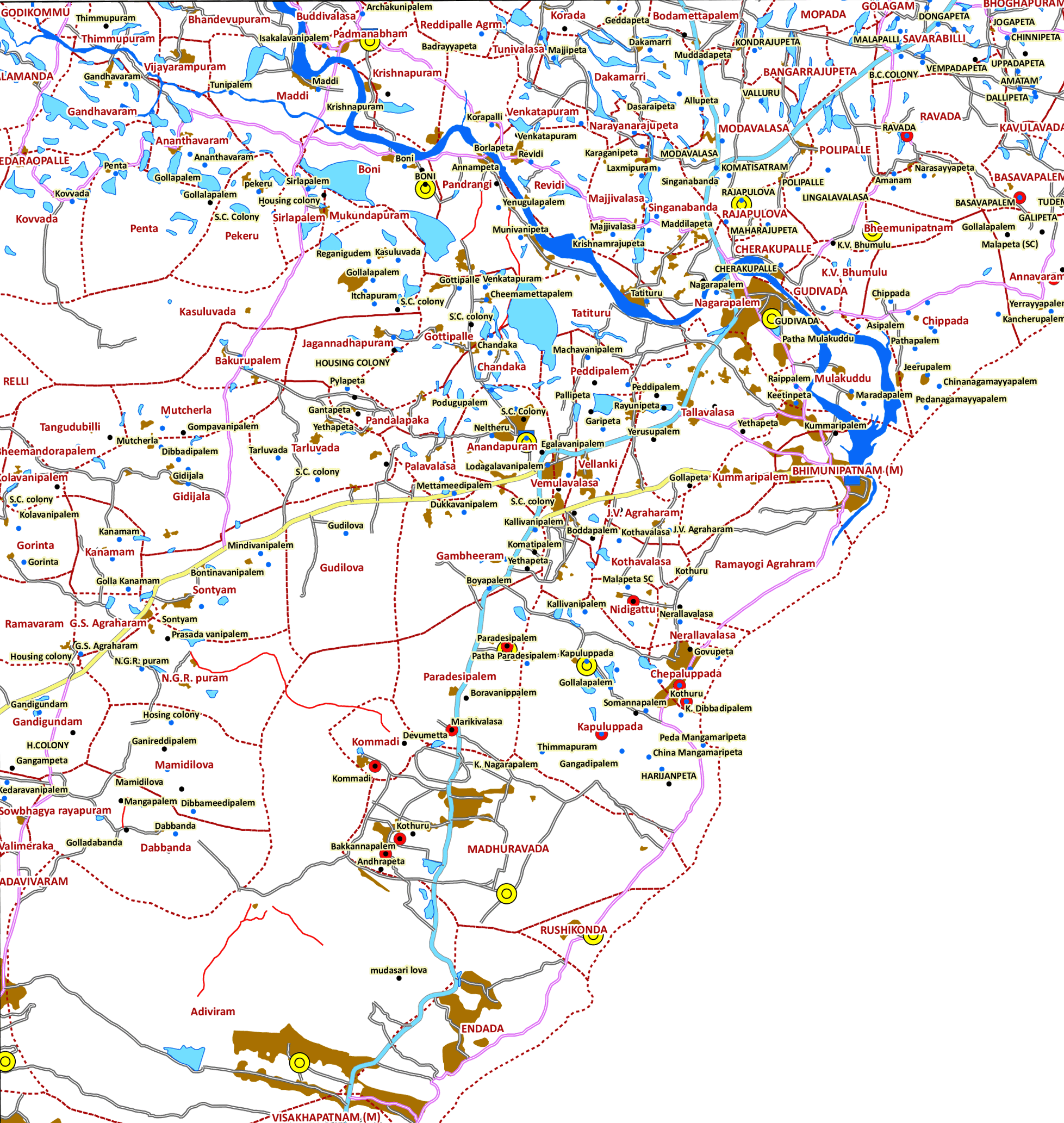 Storm surge inundation map for cyclone with wind speed